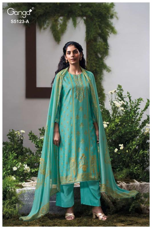 Ganga ehsaas 5123 best wholesale dress materials in india